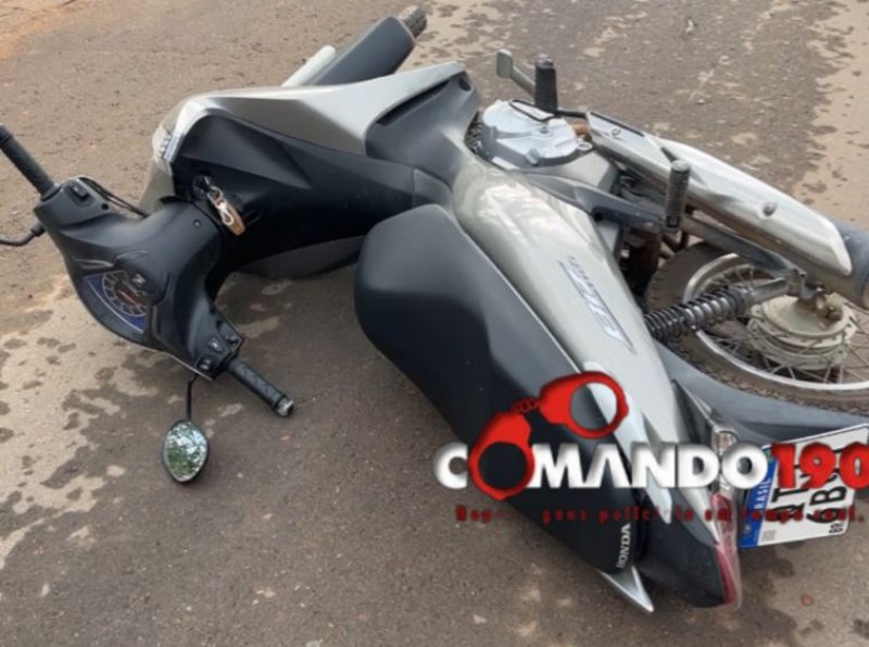 Acidente entre motoneta e bicicleta é registrado na Avenida Brasil em Ji-Paraná