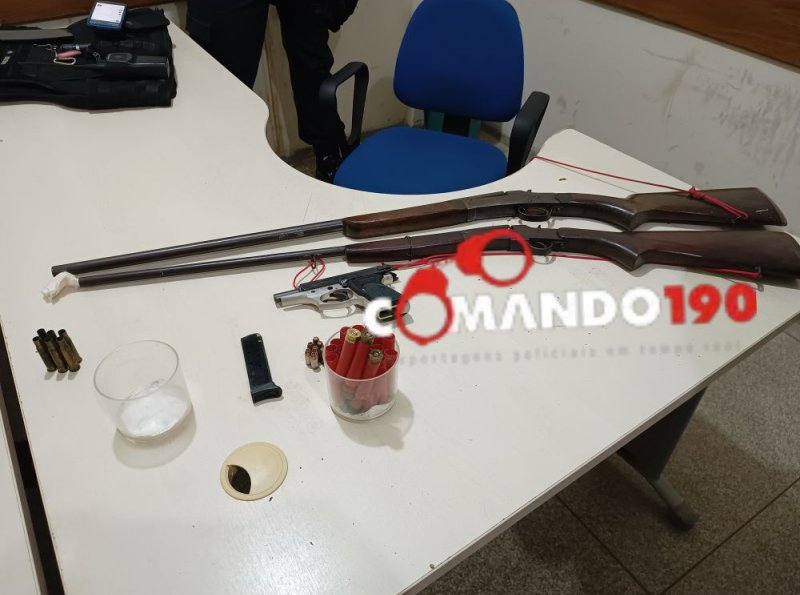 PM apreende armas e munições após atender briga de casal em Ji-Paraná 