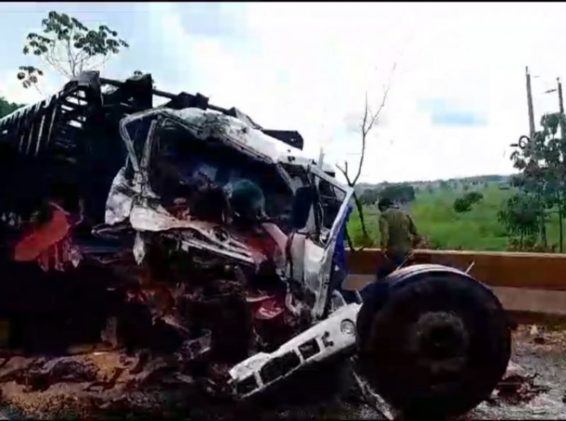 Colisão entre Caminhão Boiadeiro e Carreta deixa ao menos duas vítimas fatais