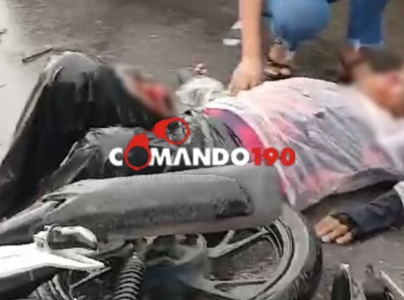 Grave acidente envolvendo Motocicleta e Caminhão na Avenida Menezes Filho em Ji-Paraná 