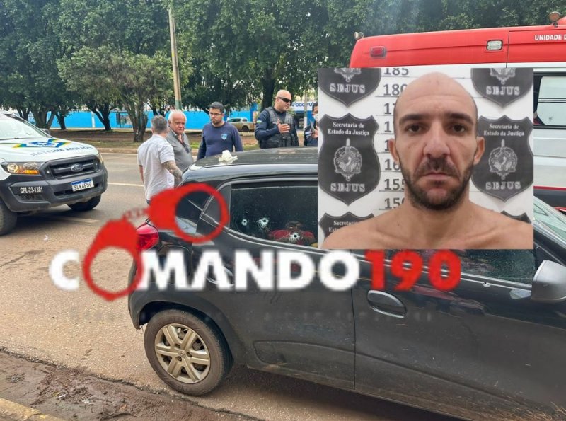 Apenado é morto a tiros dentro de carro após sair de presídio