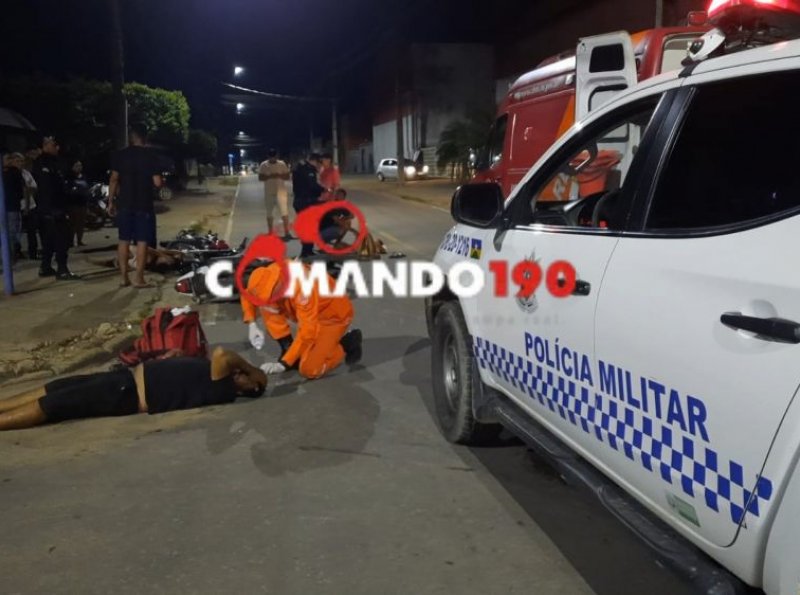 Grave Colisão entre Motocicletas Deixa Três Vítimas no Bairro Cafezinho em Ji-Paraná 