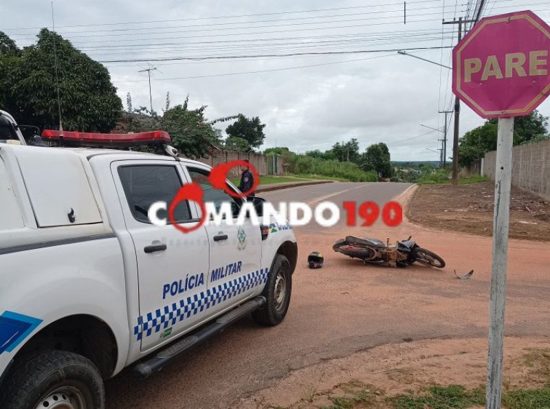 Acidente entre Carro de Pet Shop e Motocicleta na Rua T-28 com K-5 em Ji-Paraná