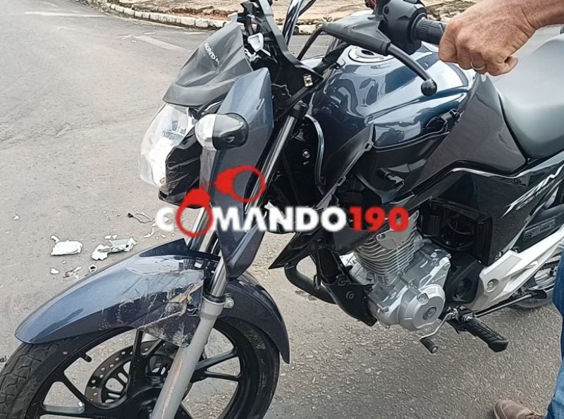 Acidente entre Moto e Carro na Rua T-17, Ji-Paraná