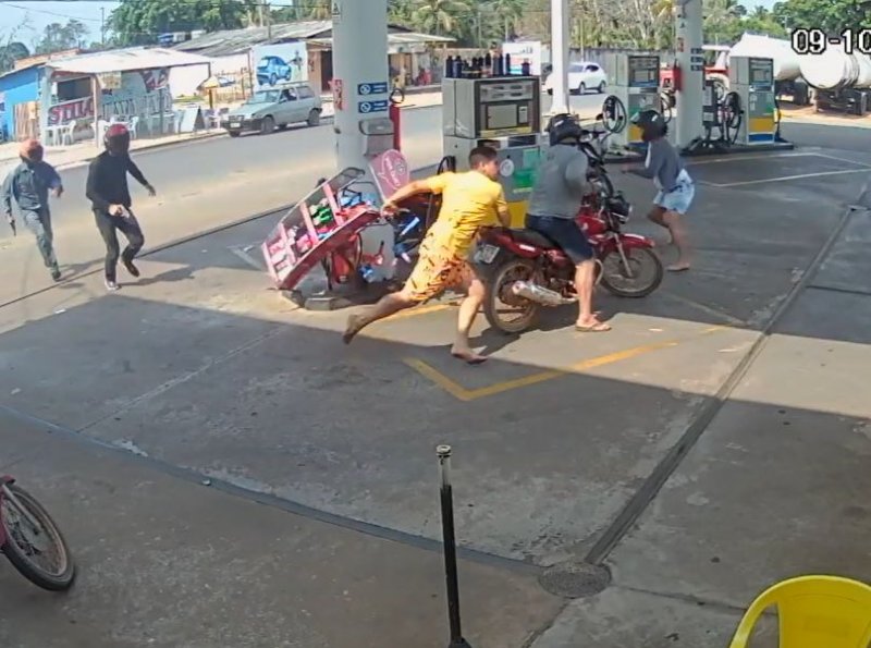 Vídeo mostra bandidos tentando matar ex-presidiário, em Ji-Paraná